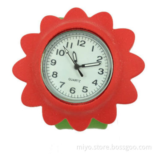 Kids' Flower-shaped Silicone Slap Watch, Light Weight, Convenient to Carry